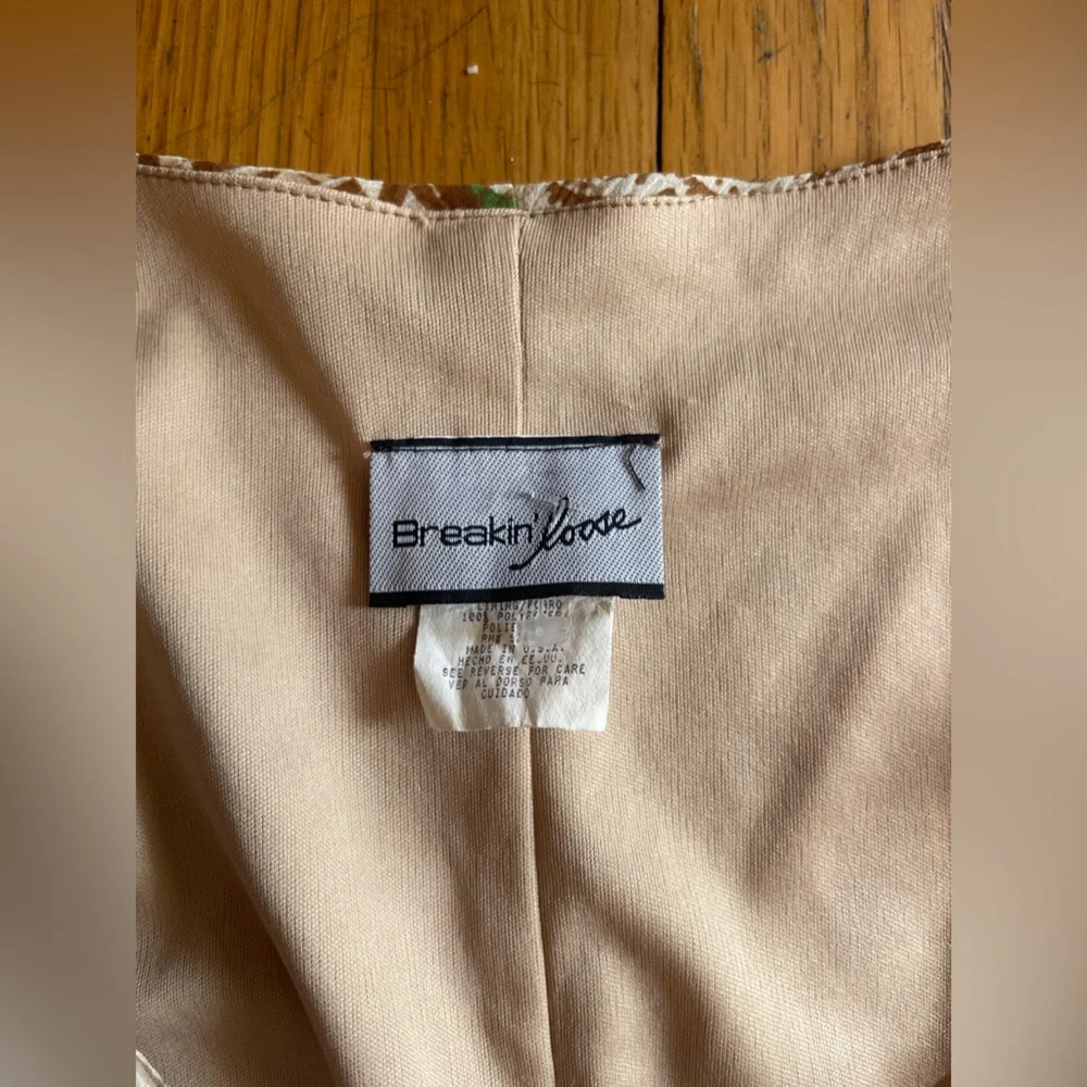 90s-Y2K Vintage Brown floral Sundress - Picture 4 of 9